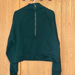 Danskin dark green half zip